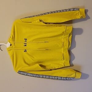 Yellow PoshPosh Checkered Hoodie